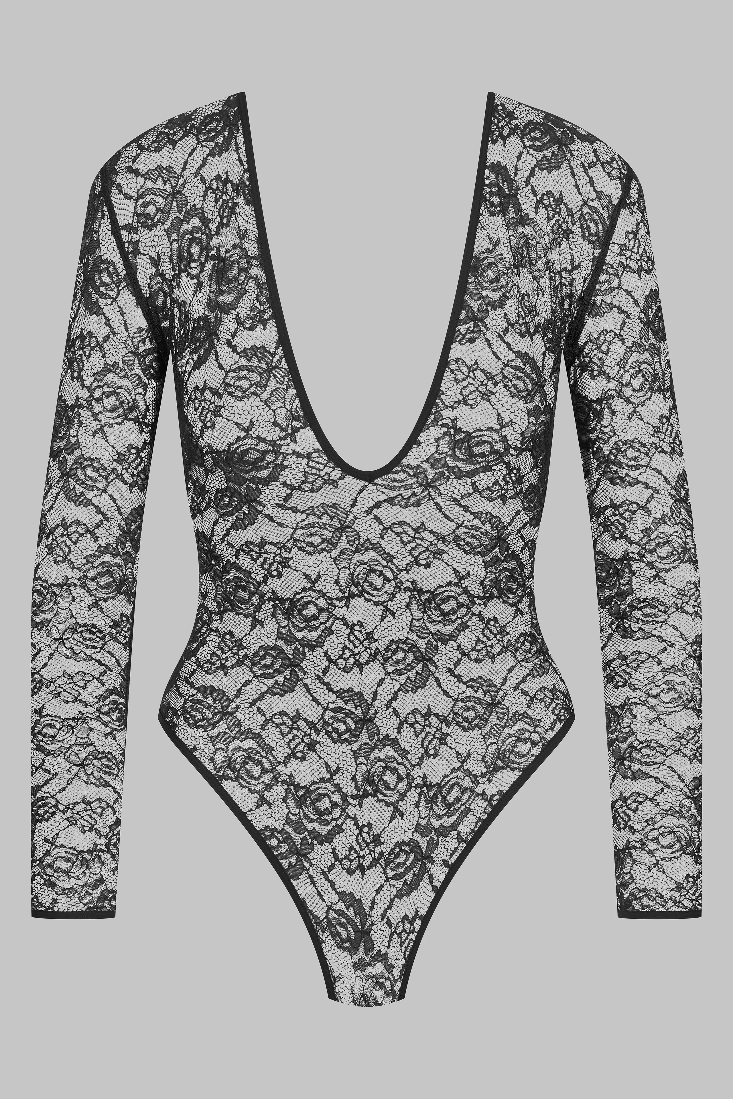 V-neck thong bodysuit - Flashback - Image 3